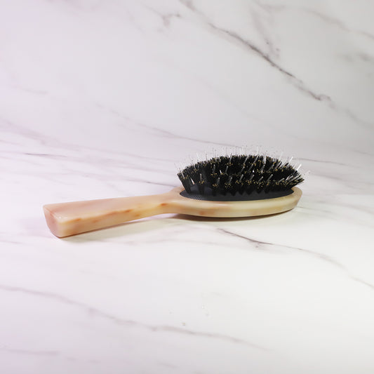 Small Paddle Oval Brush Detangling Acetate Handle Hair Brush