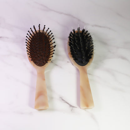 Small Paddle Oval Brush Detangling Acetate Handle Hair Brush