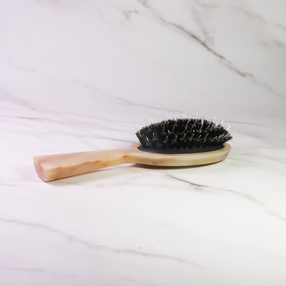 Small Paddle Oval Brush Detangling Acetate Handle Hair Brush