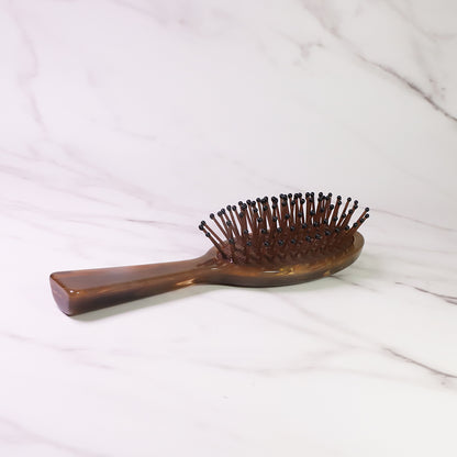 Small Paddle Oval Brush Detangling Acetate Handle Hair Brush