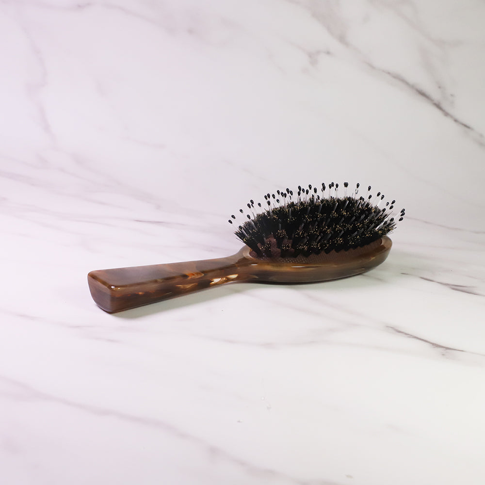 Small Paddle Oval Brush Detangling Acetate Handle Hair Brush