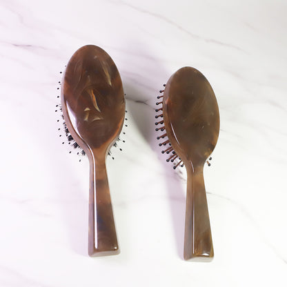 Small Paddle Oval Brush Detangling Acetate Handle Hair Brush