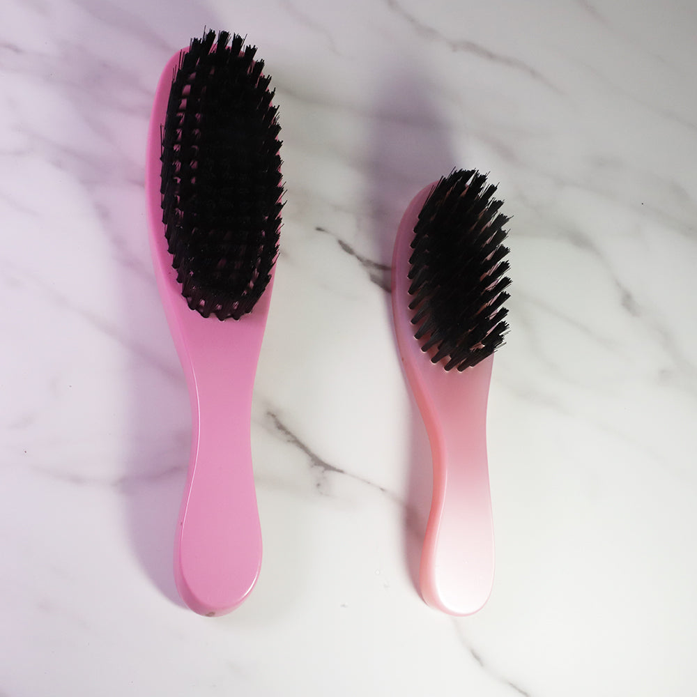 Pink Acetate 360 Wave Hairbrush Slick Makeup Brush Detangling Hair Brush