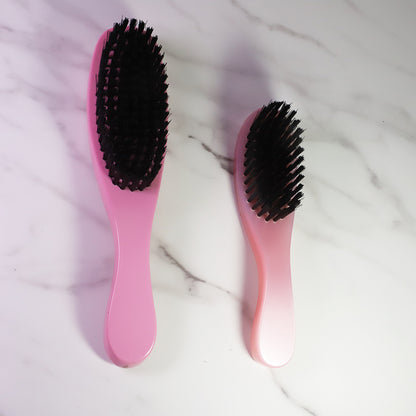Pink Acetate 360 Wave Hairbrush Slick Makeup Brush Detangling Hair Brush