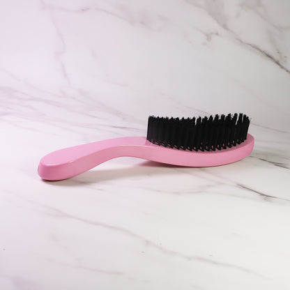 Pink Acetate 360 Wave Hairbrush Slick Makeup Brush Detangling Hair Brush