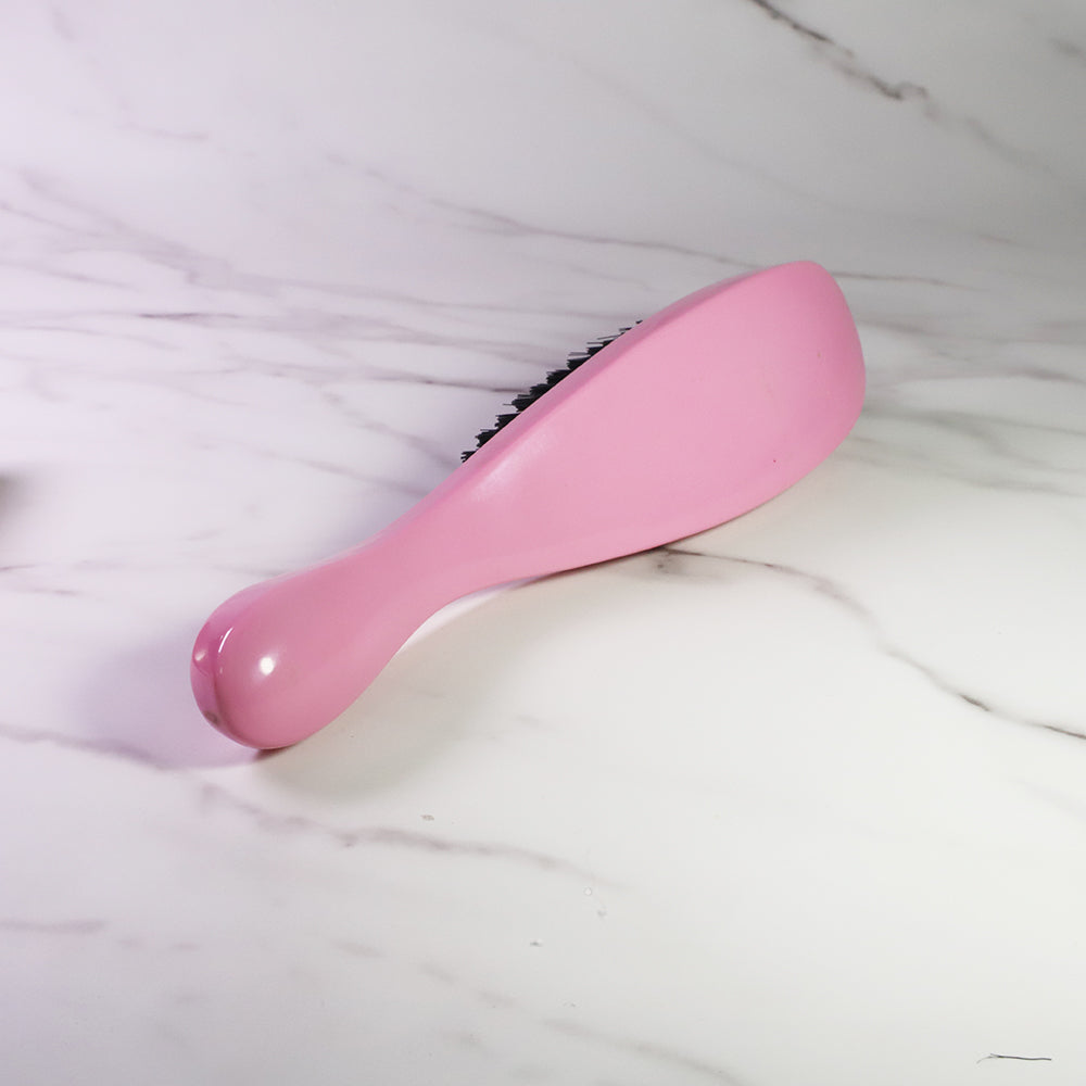Pink Acetate 360 Wave Hairbrush Slick Makeup Brush Detangling Hair Brush