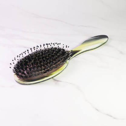 Italian Natural Boar Bristles Flat Hair Brush