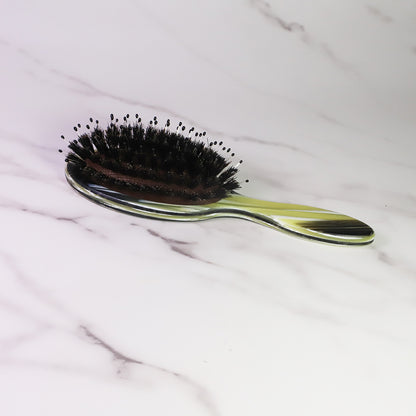 Italian Natural Boar Bristles Flat Hair Brush