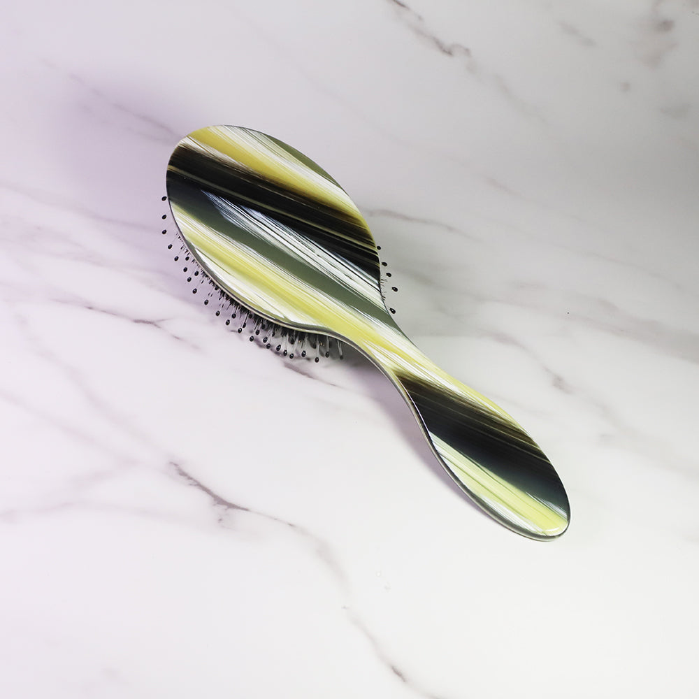 Italian Natural Boar Bristles Flat Hair Brush