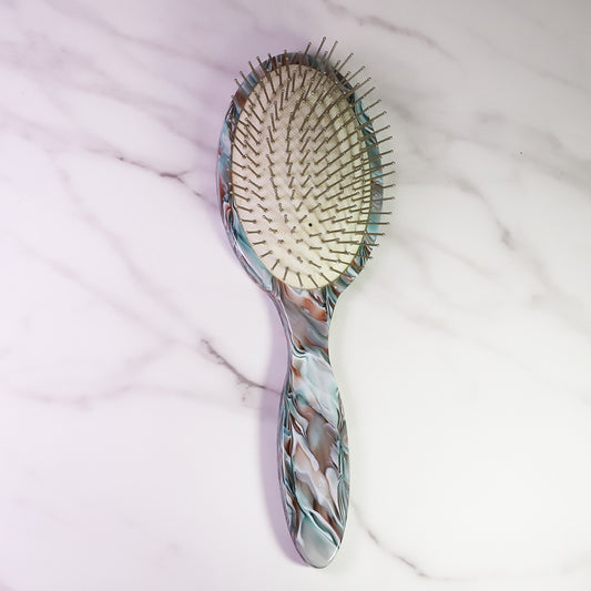 Acetate Stainless Steel Pin Cushion Hair Brush
