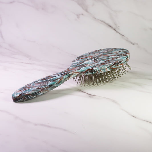 Acetate Stainless Steel Pin Cushion Hair Brush